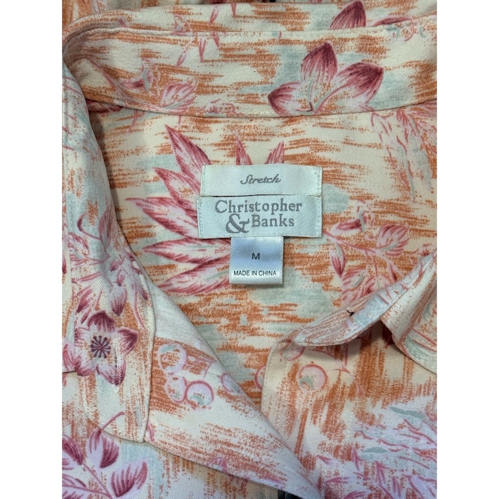 Fun Floral Christopher & Banks Stretch Jacket Ladies Size Medium - Picture 4 of 4